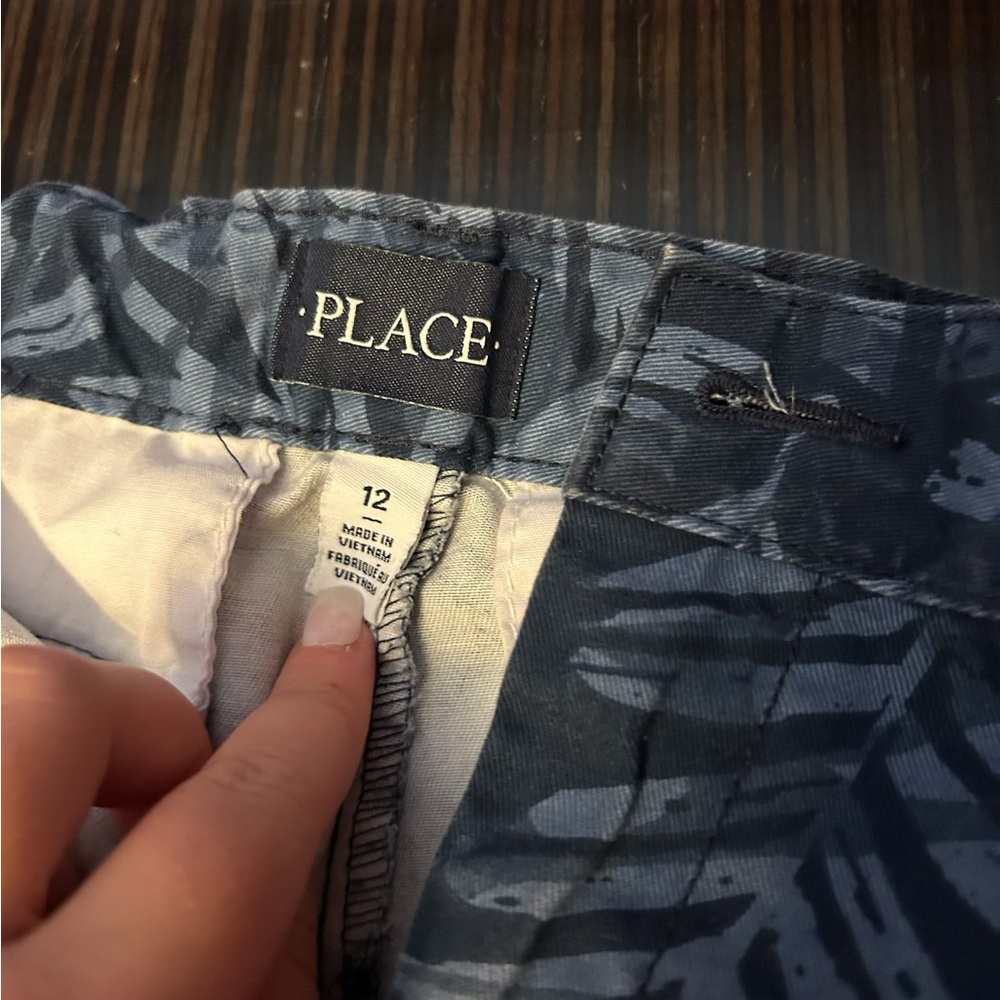 Place Blue Patterned Kids Shorts